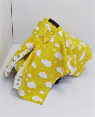 Mordesign Baloon Panço Puset Örtüsü Çarşaf Set Sarı