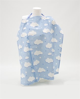 mordesign Bebek Emzirme Önlüğü Ve Yastık 2'li Set Bulut Seri Mavi