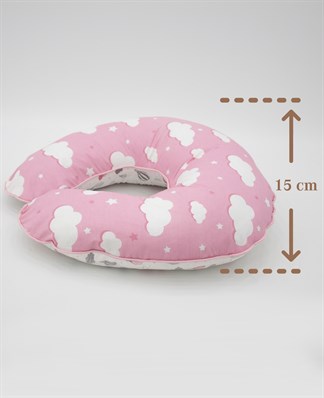 mordesign Bebek Emzirme Önlüğü Ve Yastık 2' Li Set, Bulut Seri Pembe