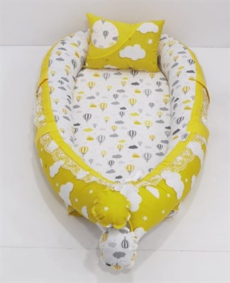 Mordesign Bulut  Babynest Bebek Yatağı Sarı